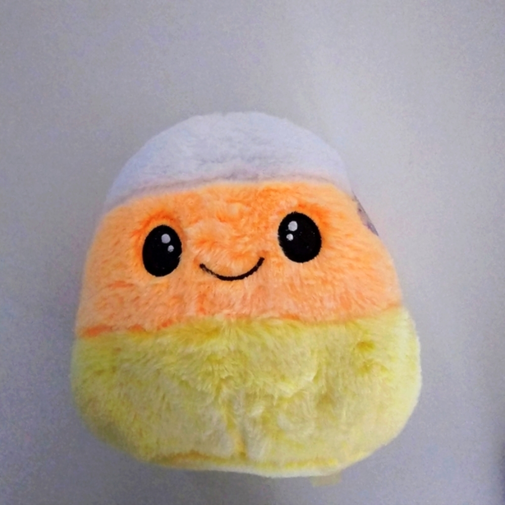 Cute Plush Halloween Candy Corn with Smiling Face